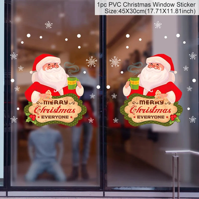 Vánoční dekorace na sklo