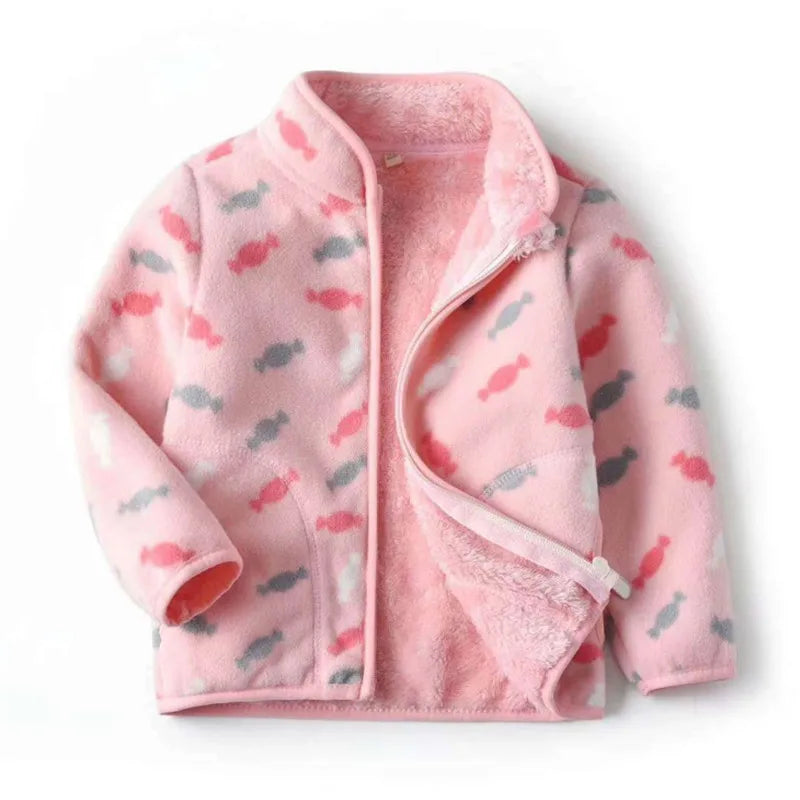 Fleece bunda se vzorem