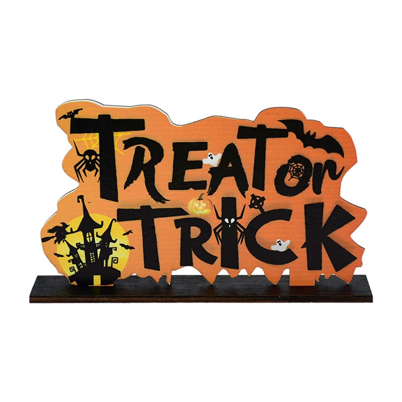 Dřevěné dekorace Halloween