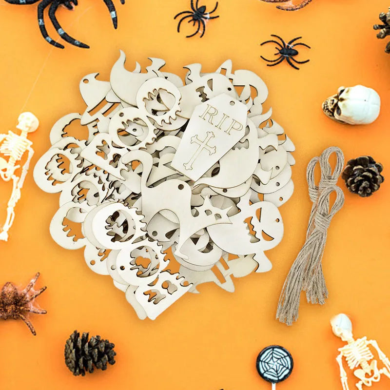 Dřevěné dekorace Halloween