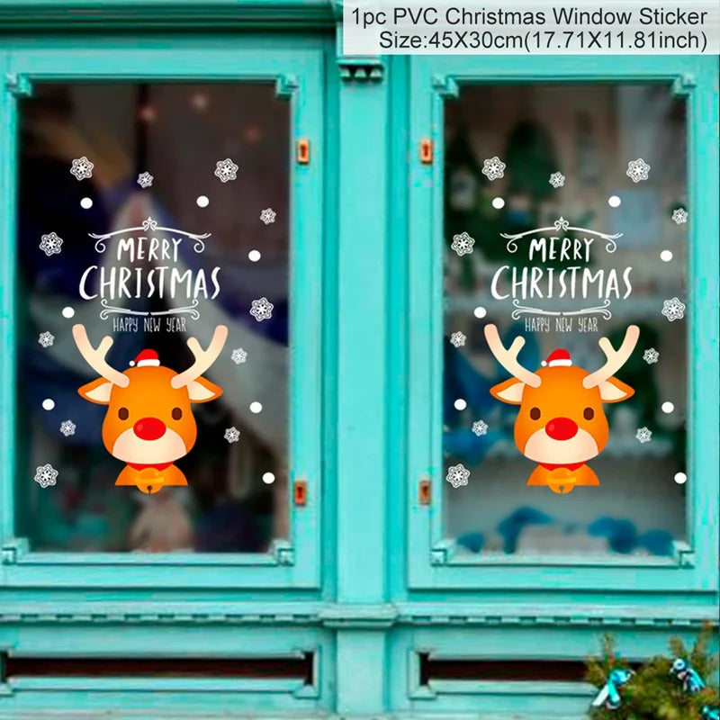 Vánoční dekorace na sklo