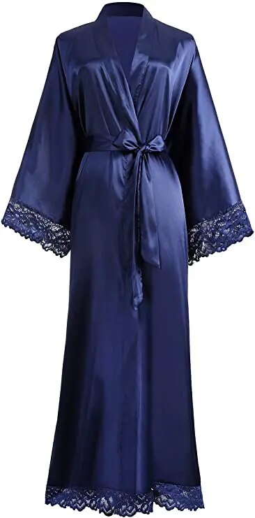 Dámský elegantní župan s krajkou