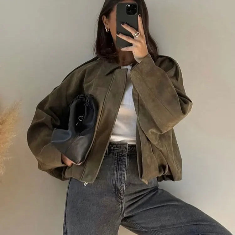 Dámská suede bunda