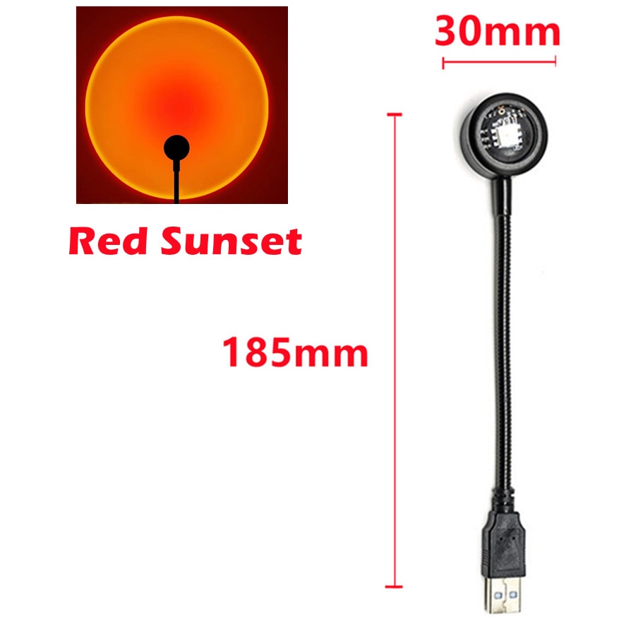 Lampa západ slunce USB