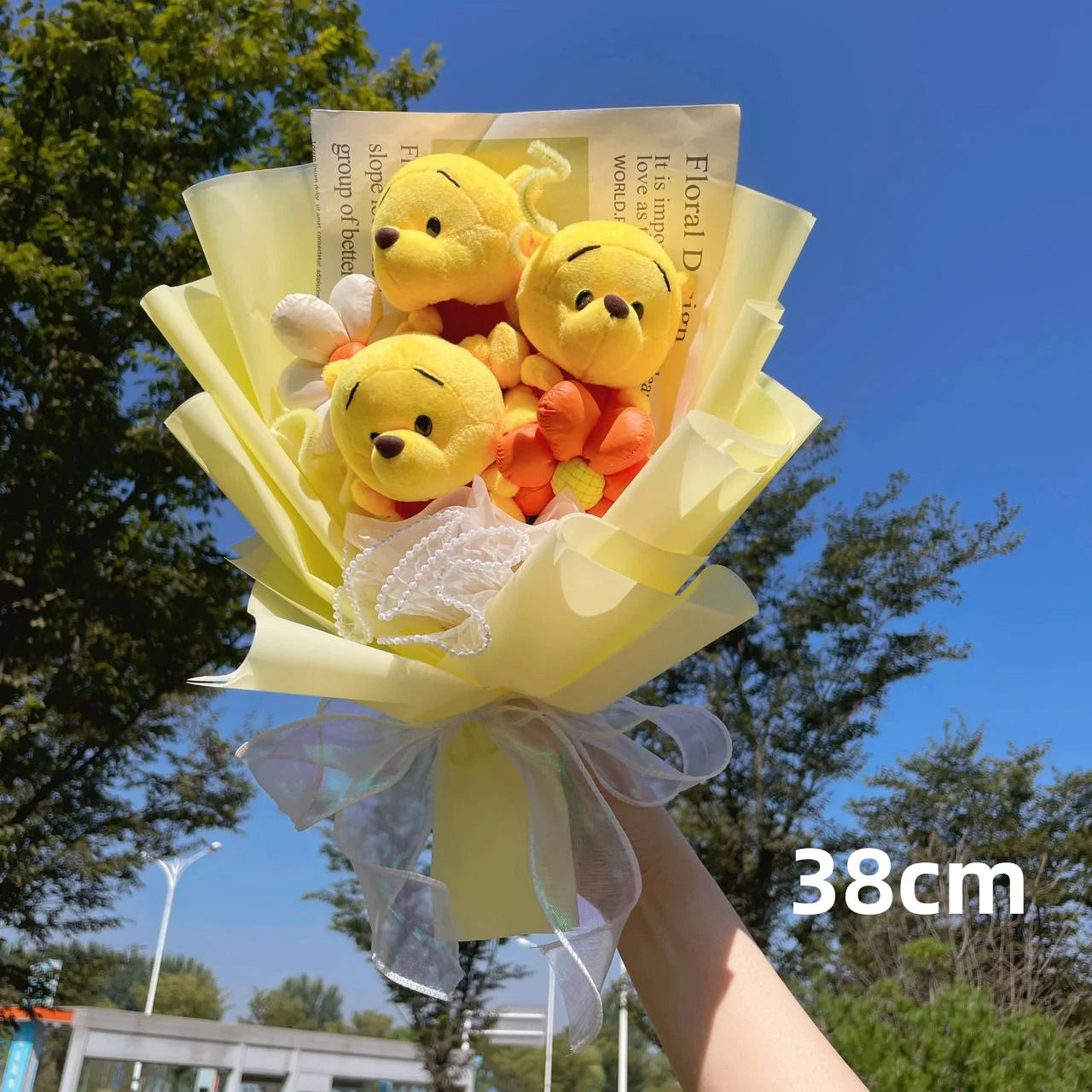 Plyšová kytice Medvídek Pů