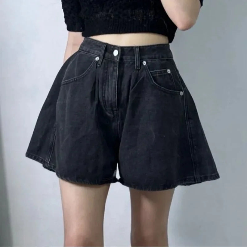 Dámské volné high waisted šortky