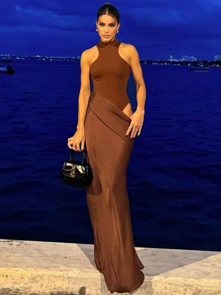 Dámské elegantní dlouhé šaty
