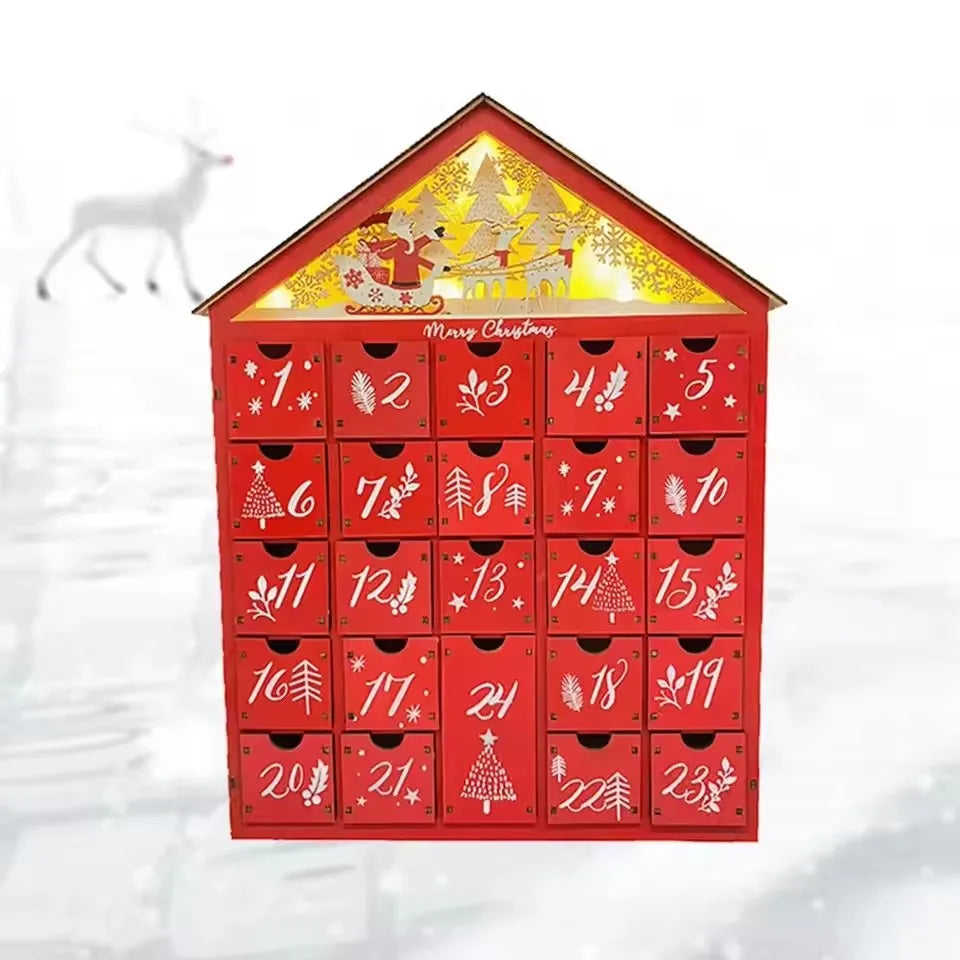 Dřevěný adventní kalendář