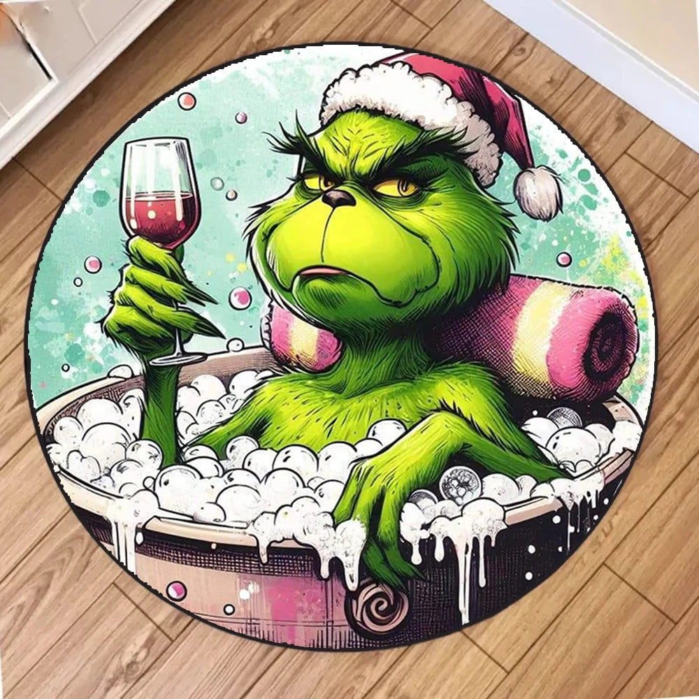 Kulatý koberec s Grinchem