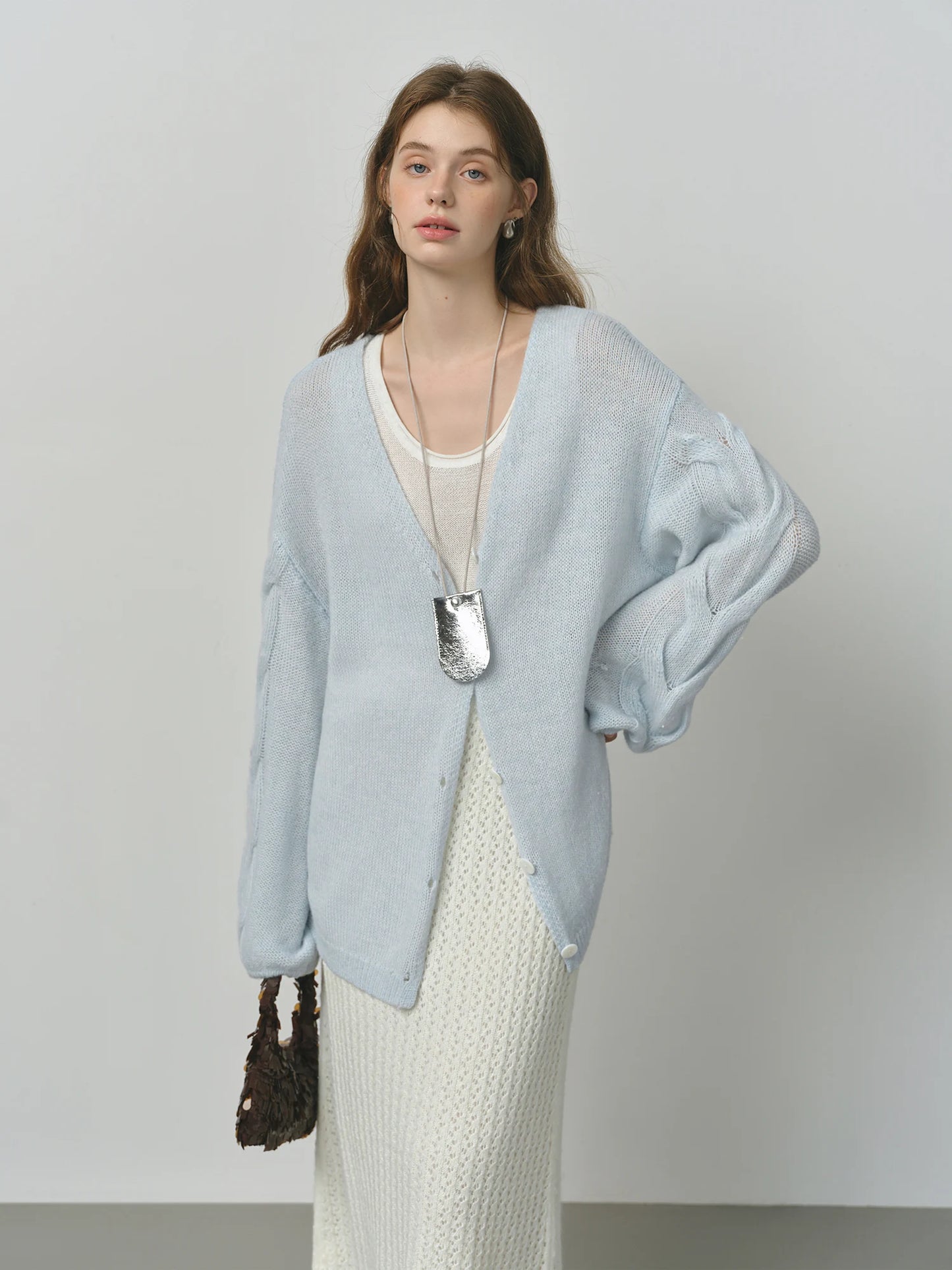 Dámský kardigan s vlnou