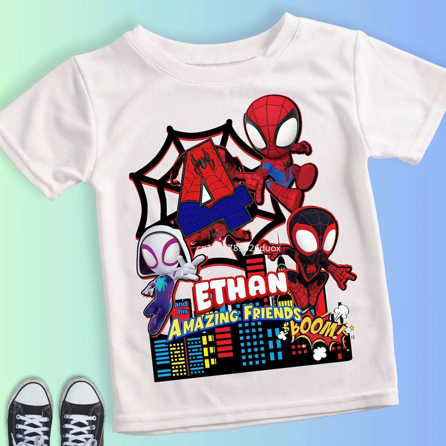 Dětské narozeninové triko Spiderman