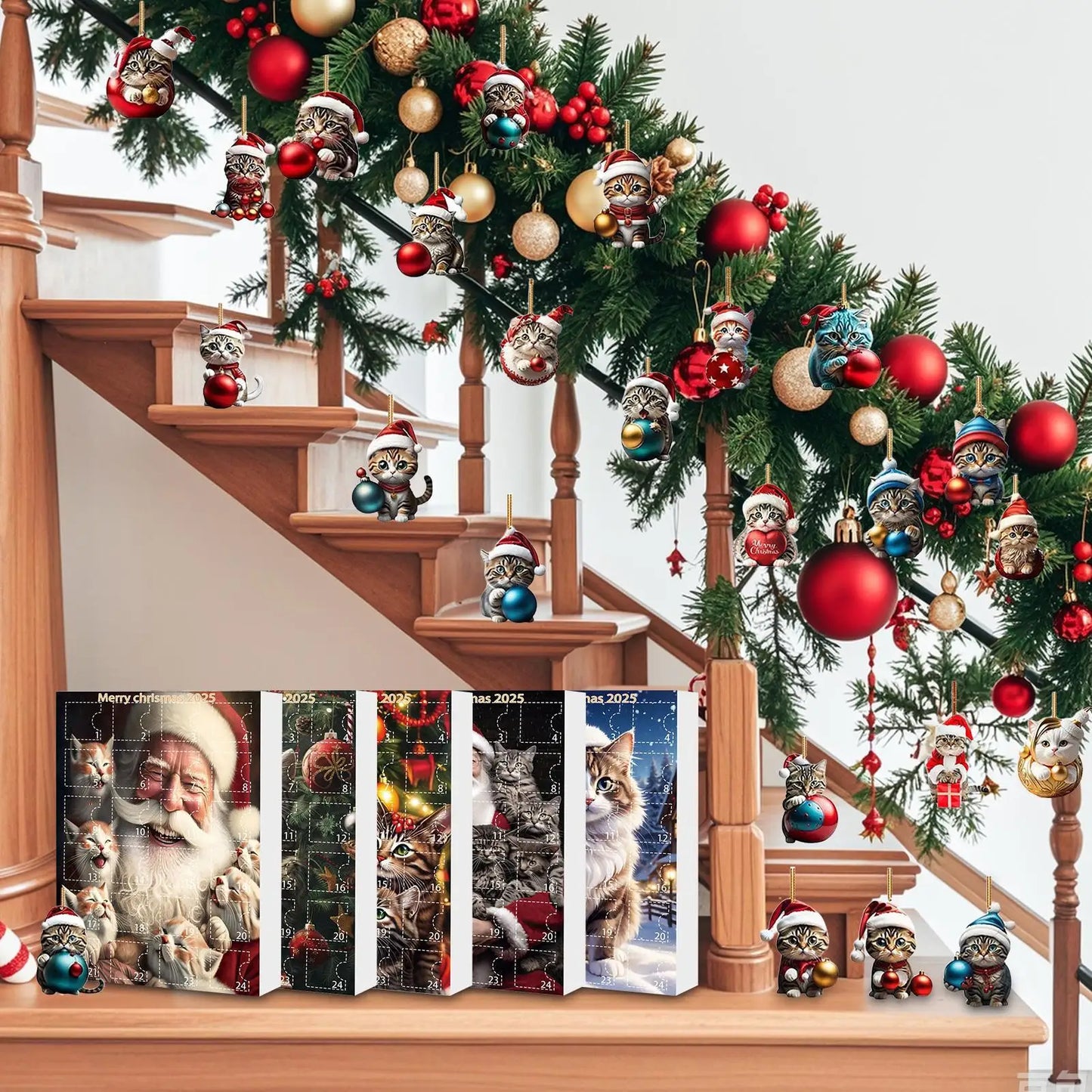 Adventní kalendář Kočičí ozdoby