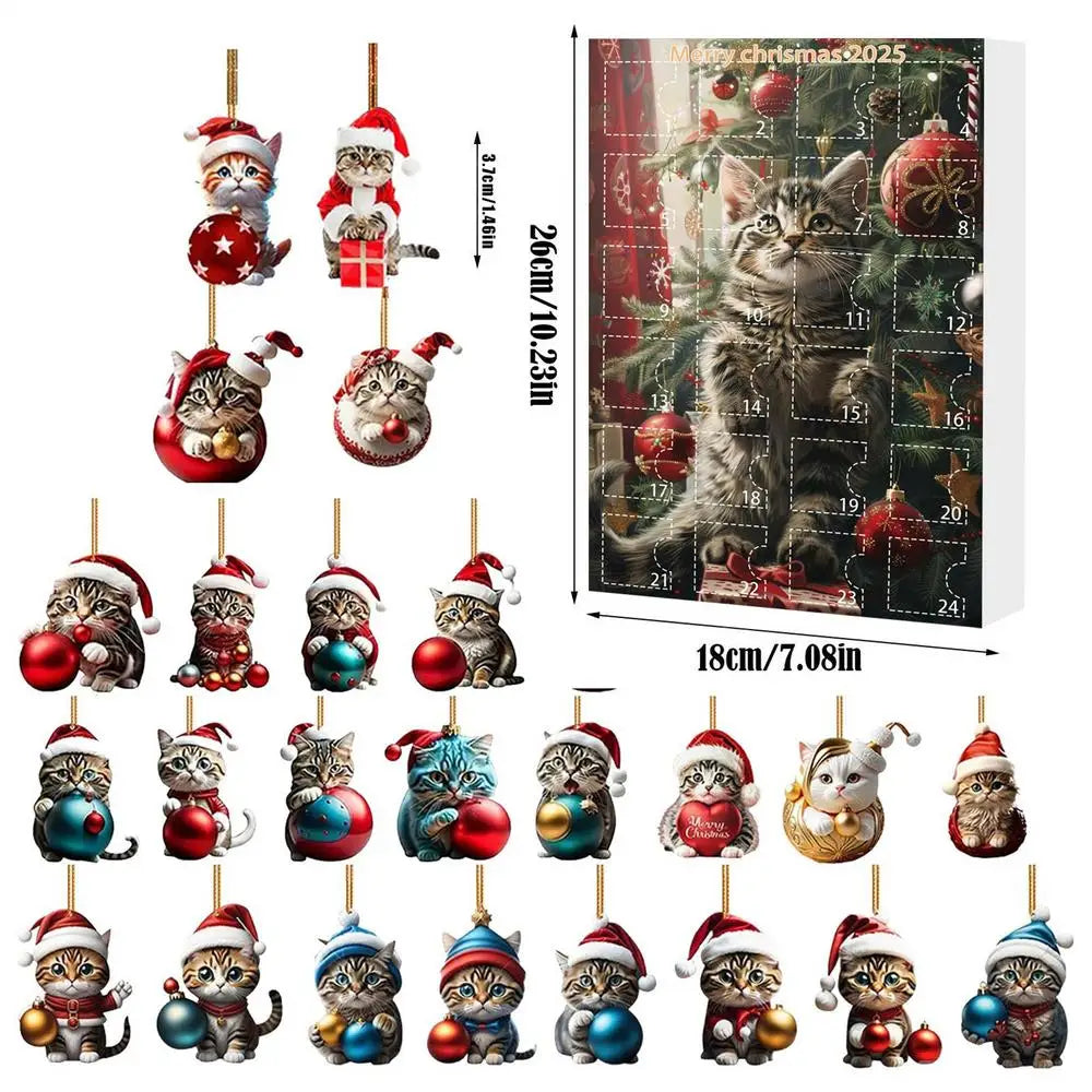 Adventní kalendář Kočičí ozdoby