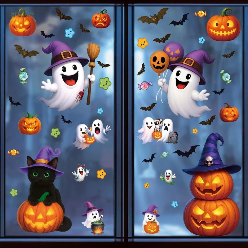 Dekorace na sklo Halloween