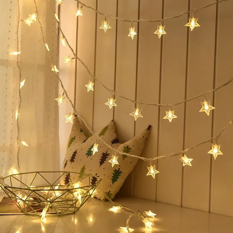 LED řetěz hvězdy