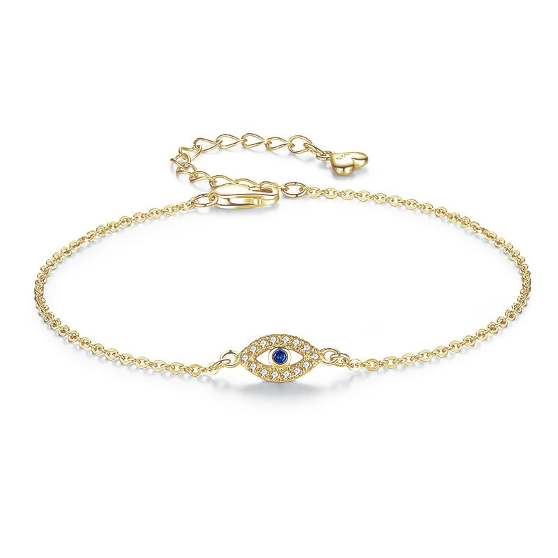 Stříbrný náramek Evil eye
