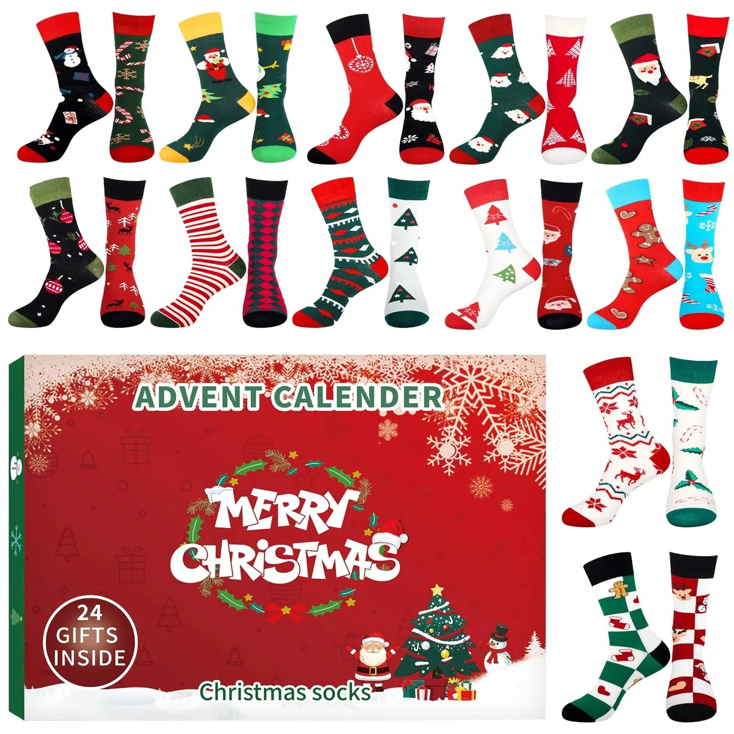 Adventní kalendář s ponožkami