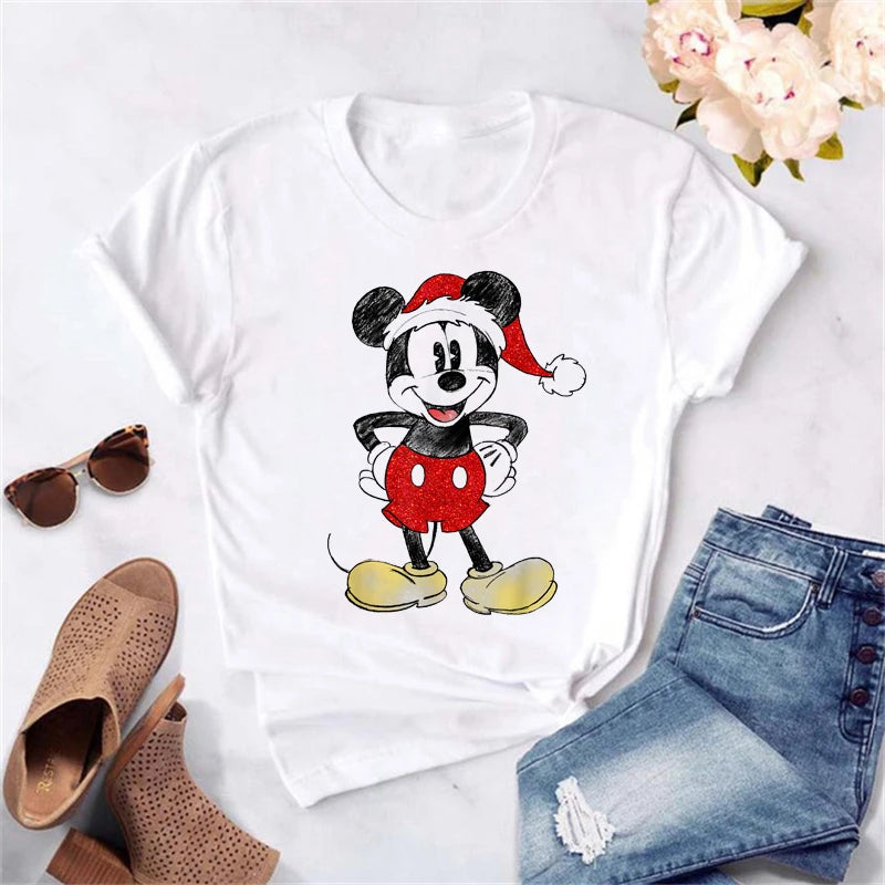 Dámské vánoční triko Mickey