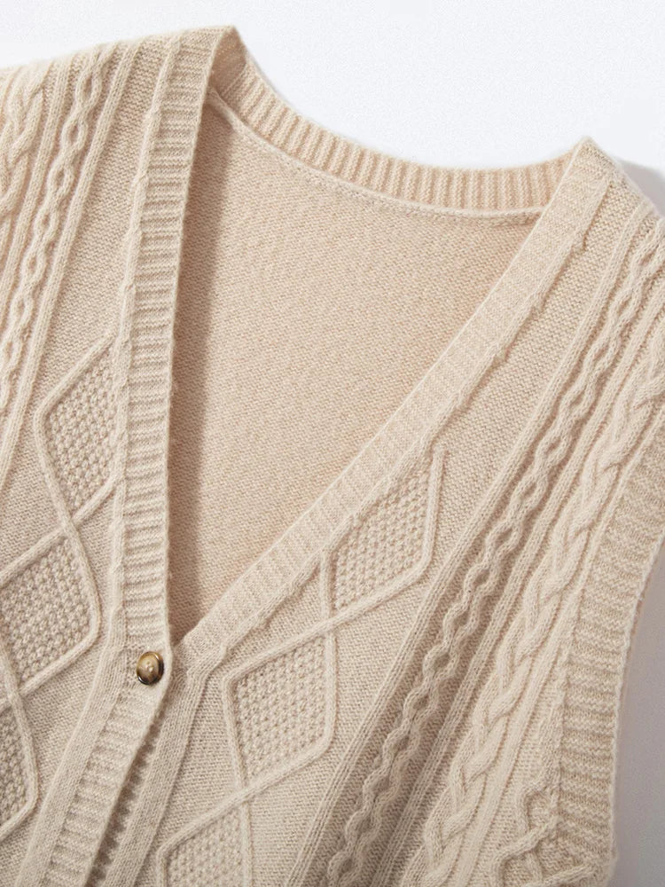 Dámská vesta 100 % merino vlna