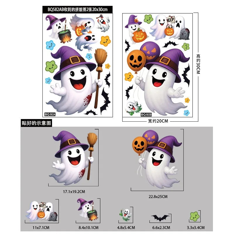 Dekorace na sklo Halloween