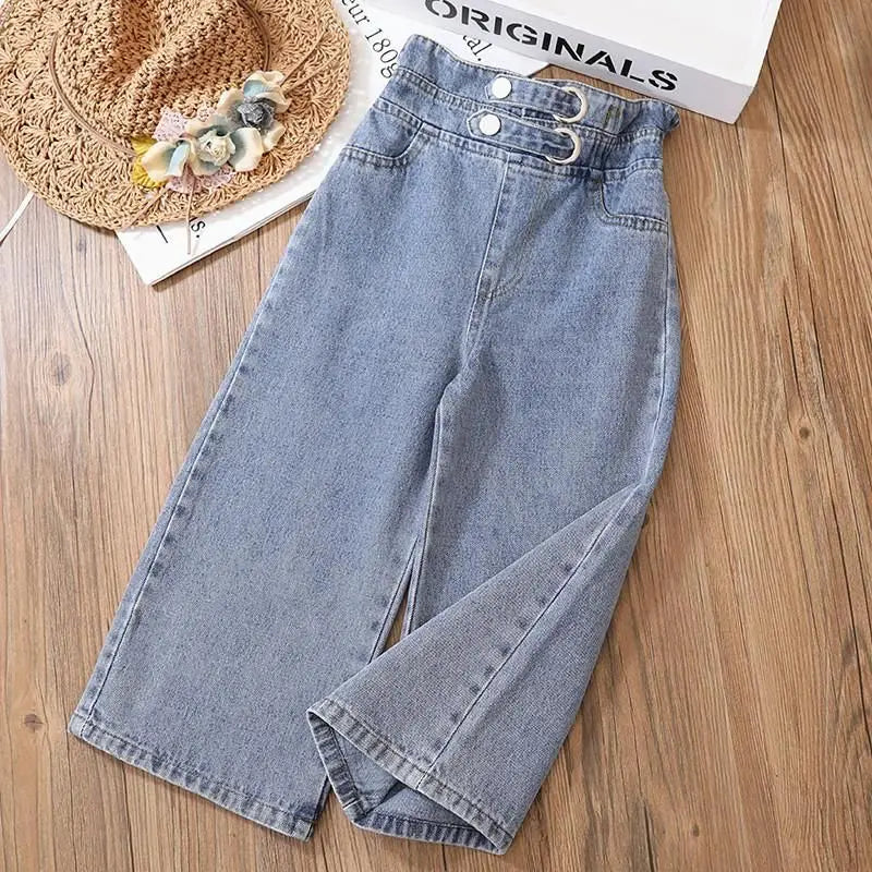 Dívčí wide leg džíny