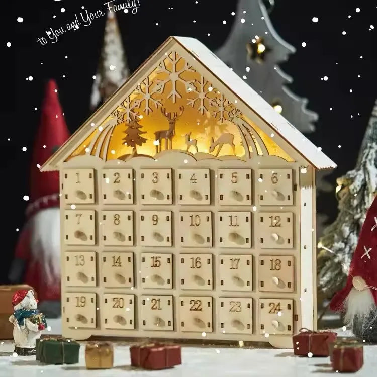 Dřevěný adventní kalendář
