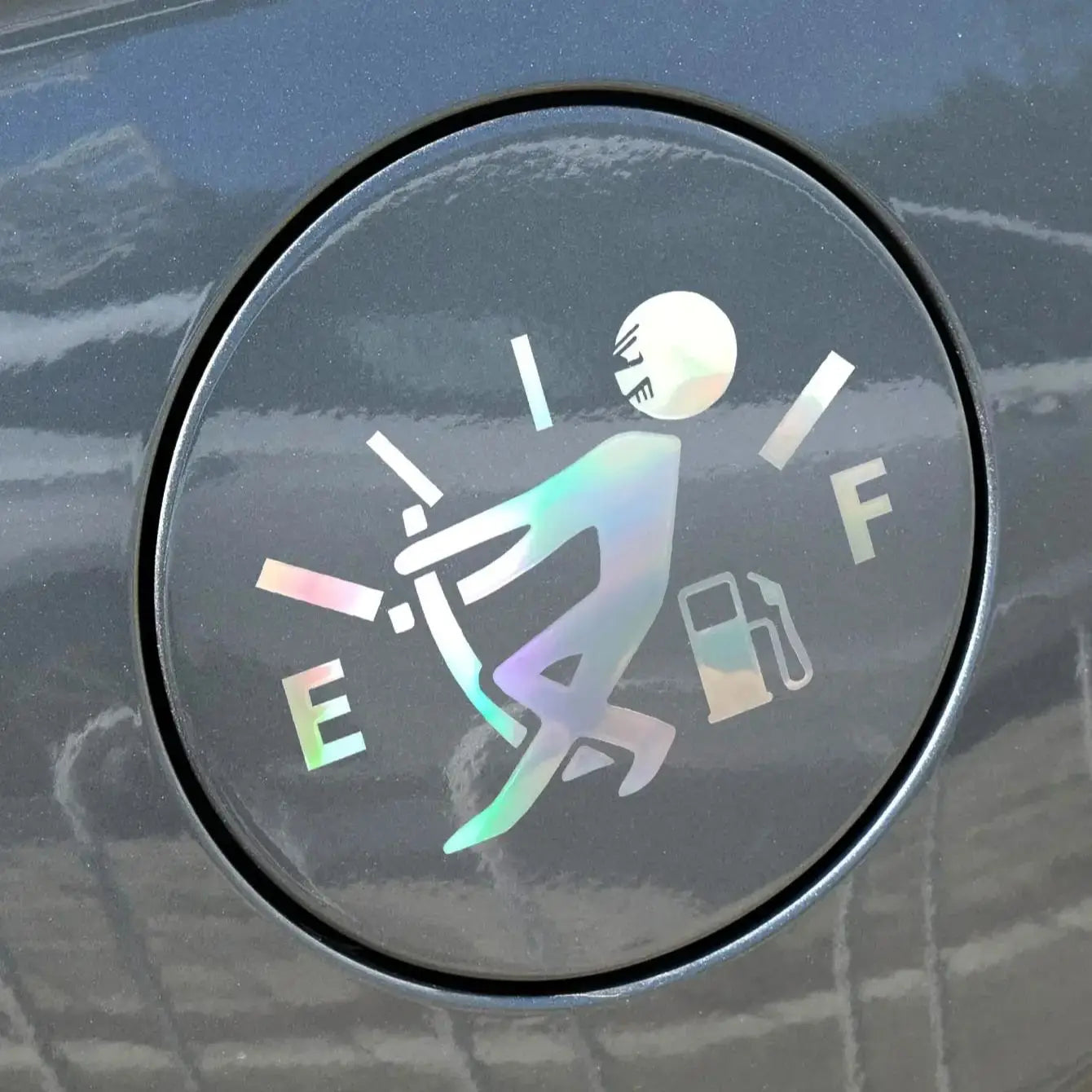 Samolepka na auto s človíčkem