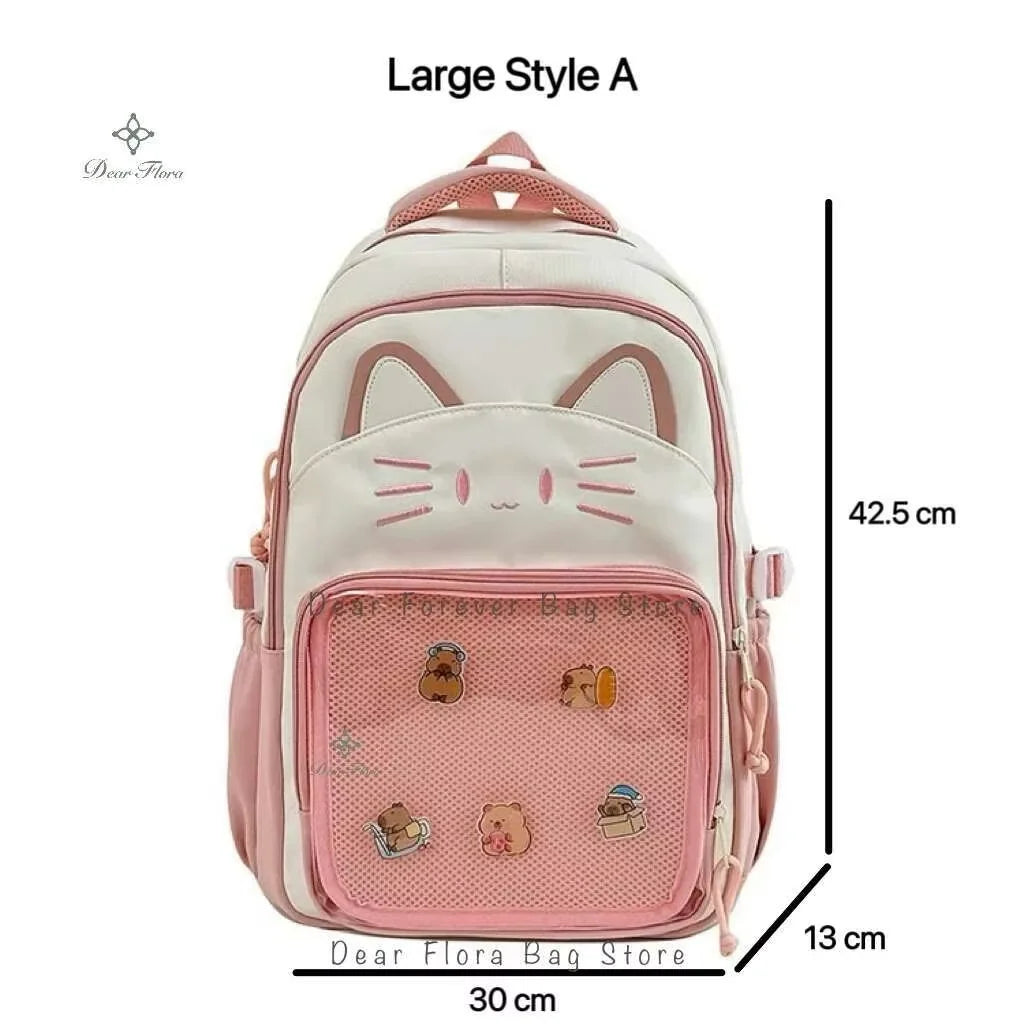 Školní batoh s kočkou