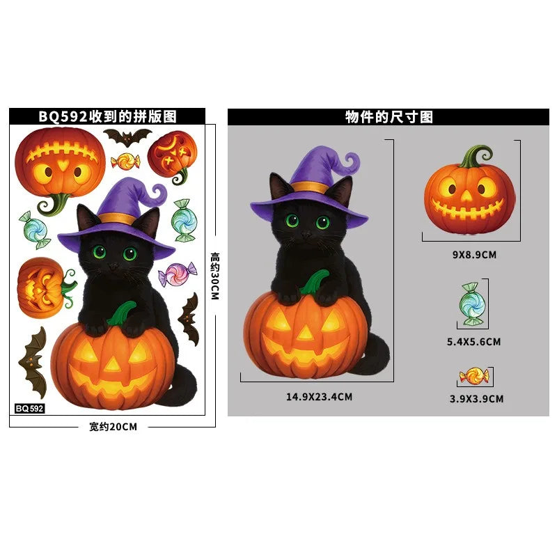 Dekorace na sklo Halloween