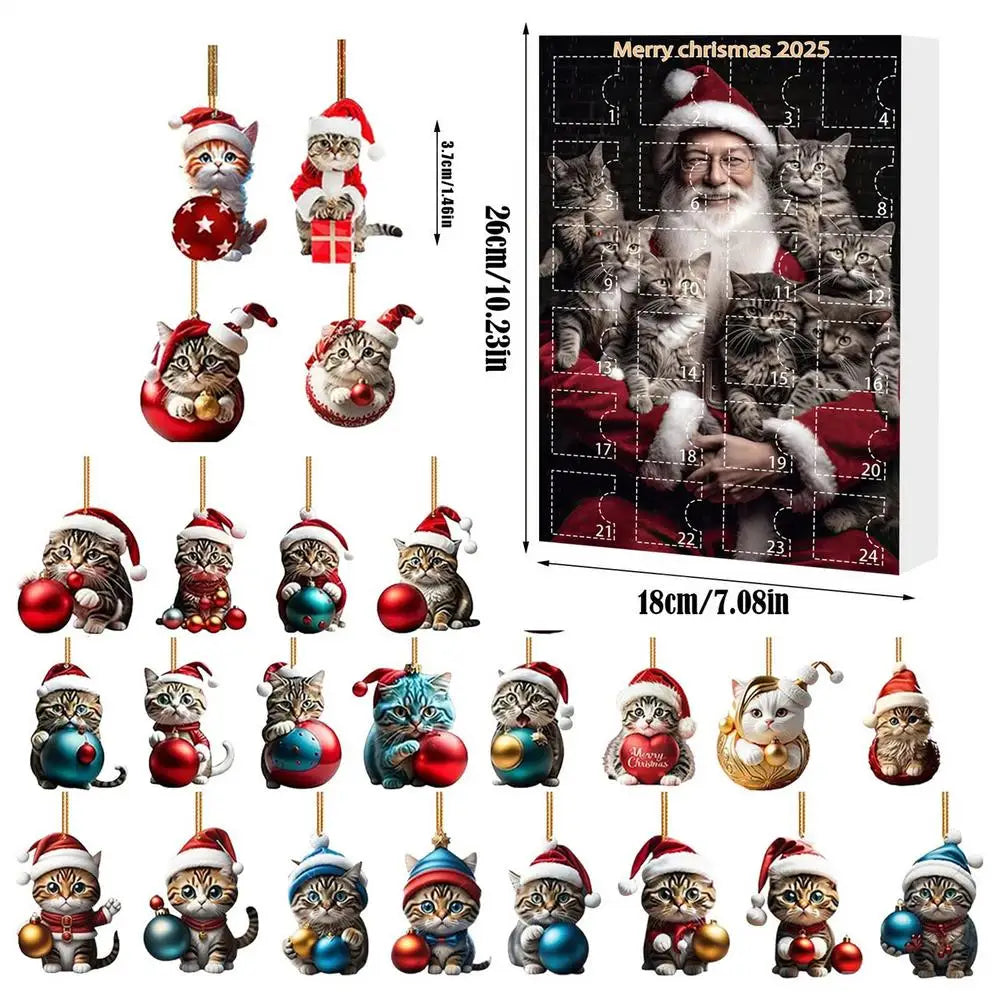 Adventní kalendář Kočičí ozdoby