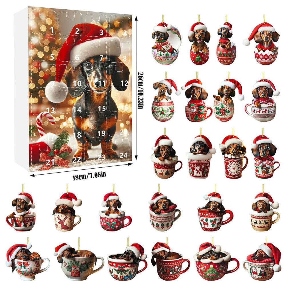 Adventní kalendář s jezevčíkem