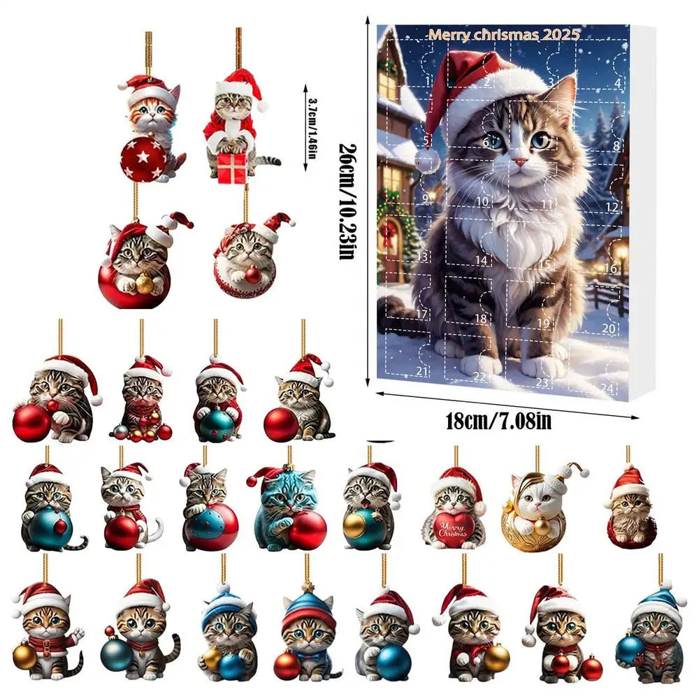 Adventní kalendář Kočičí ozdoby