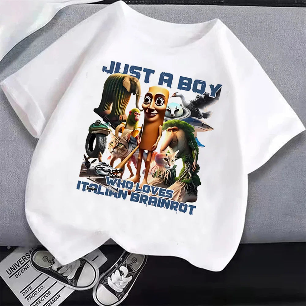 Dětské triko s potiskem Italian Brainrot