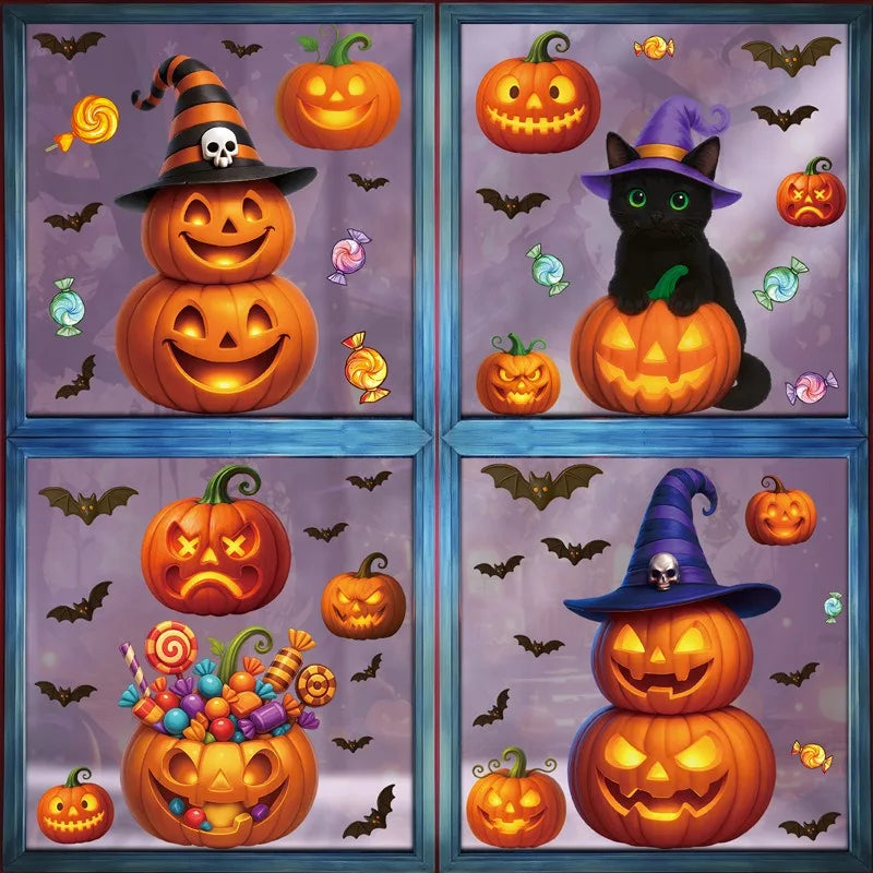 Dekorace na sklo Halloween