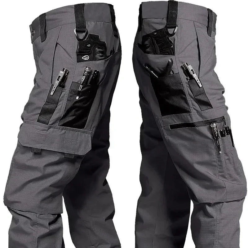 Pánské outdoorové cargo kalhoty, šedá