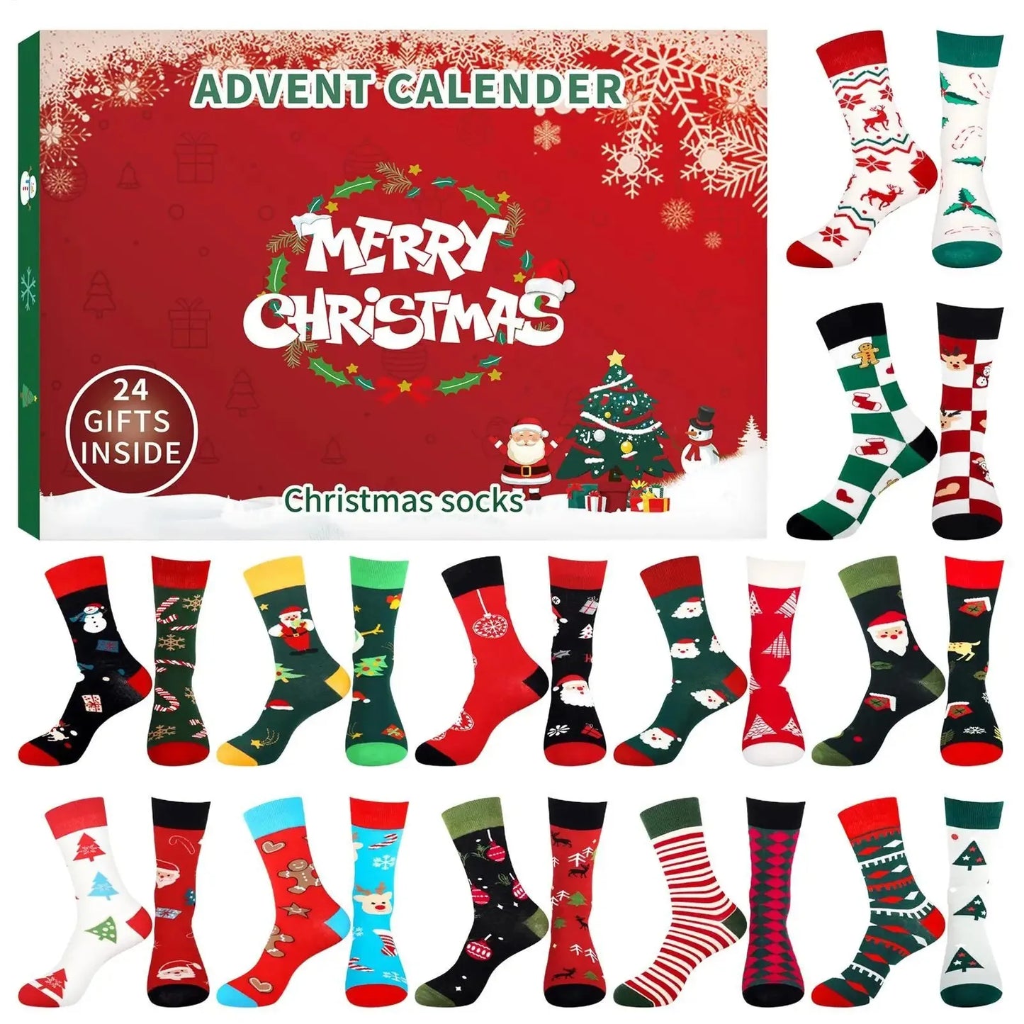Adventní kalendář s ponožkami