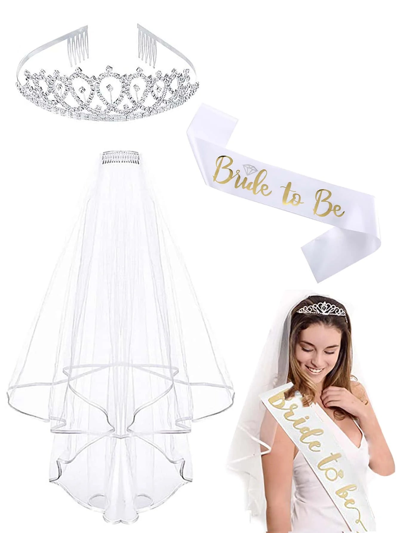 Závoj a doplňky Bride to Be