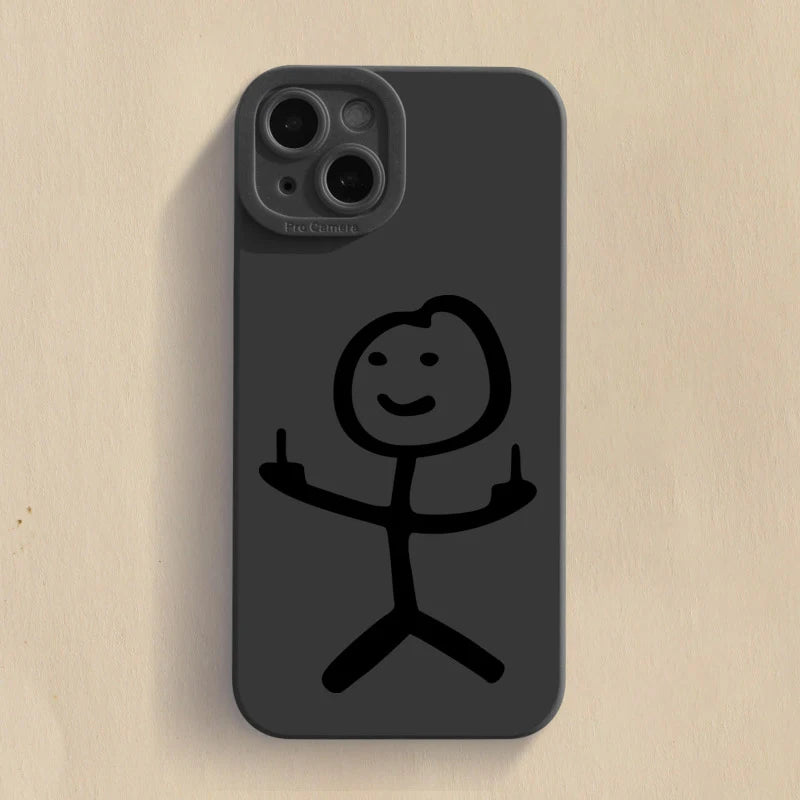 Kryt na IPhone s prostředníčkem