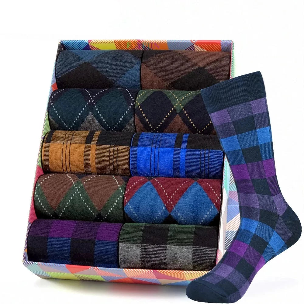 Pánské ponožky s geometrickým vzorem