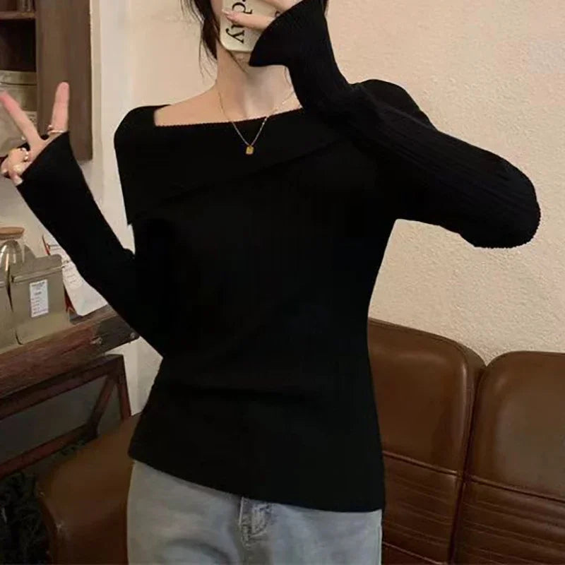 Dámský svetr off shoulder