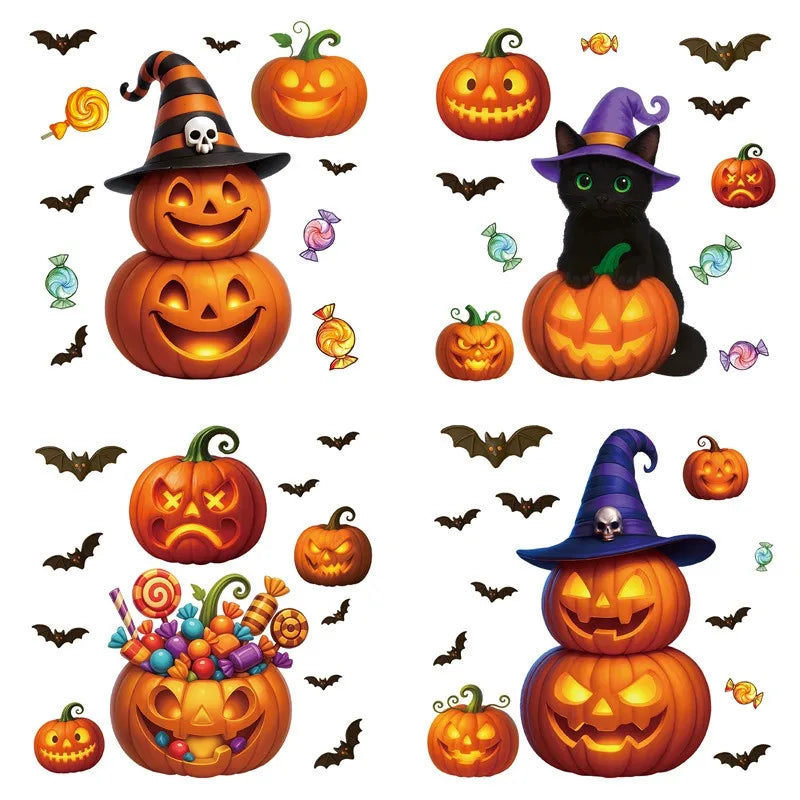 Dekorace na sklo Halloween