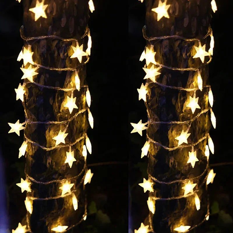 LED řetěz hvězdy