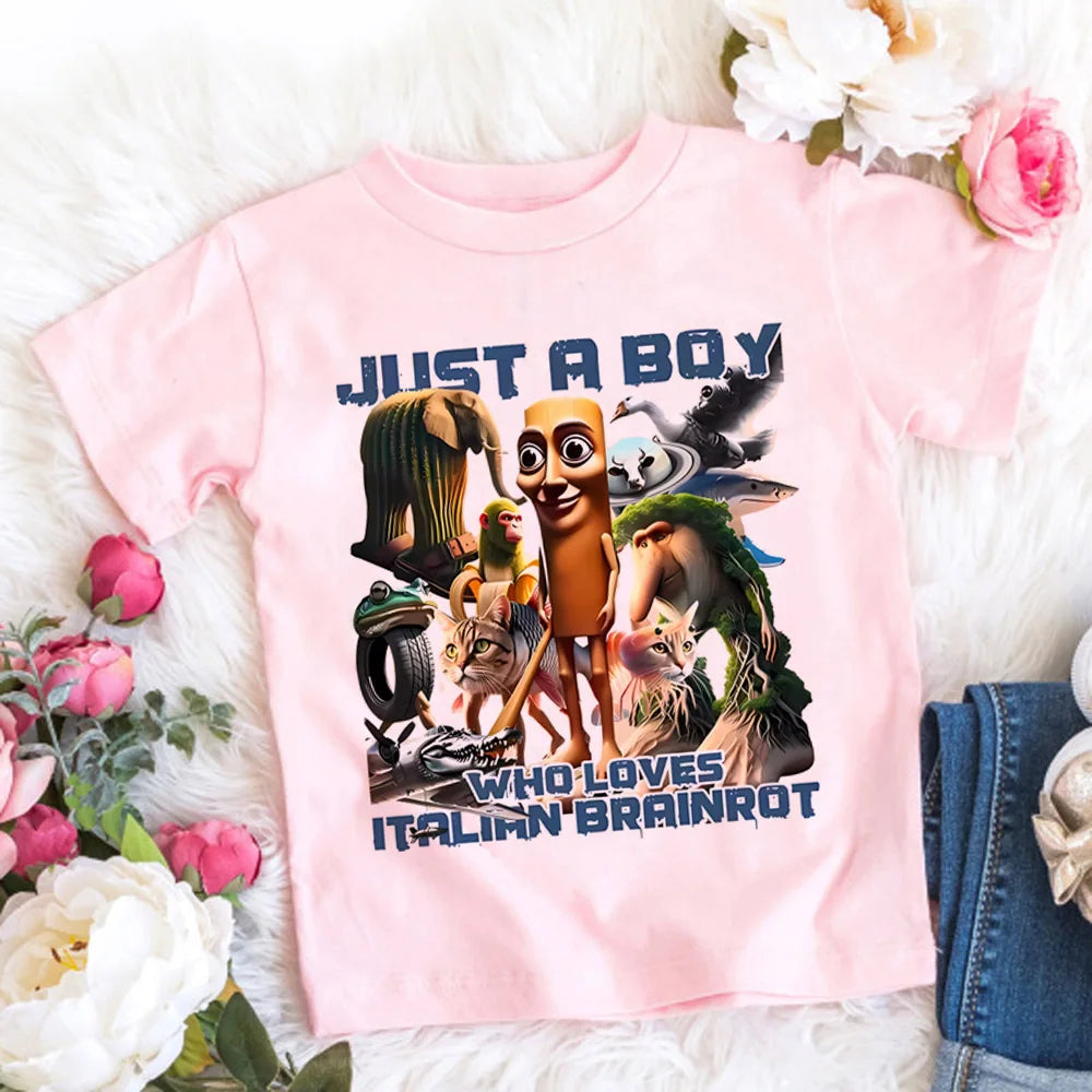 Dětské triko s potiskem Italian Brainrot