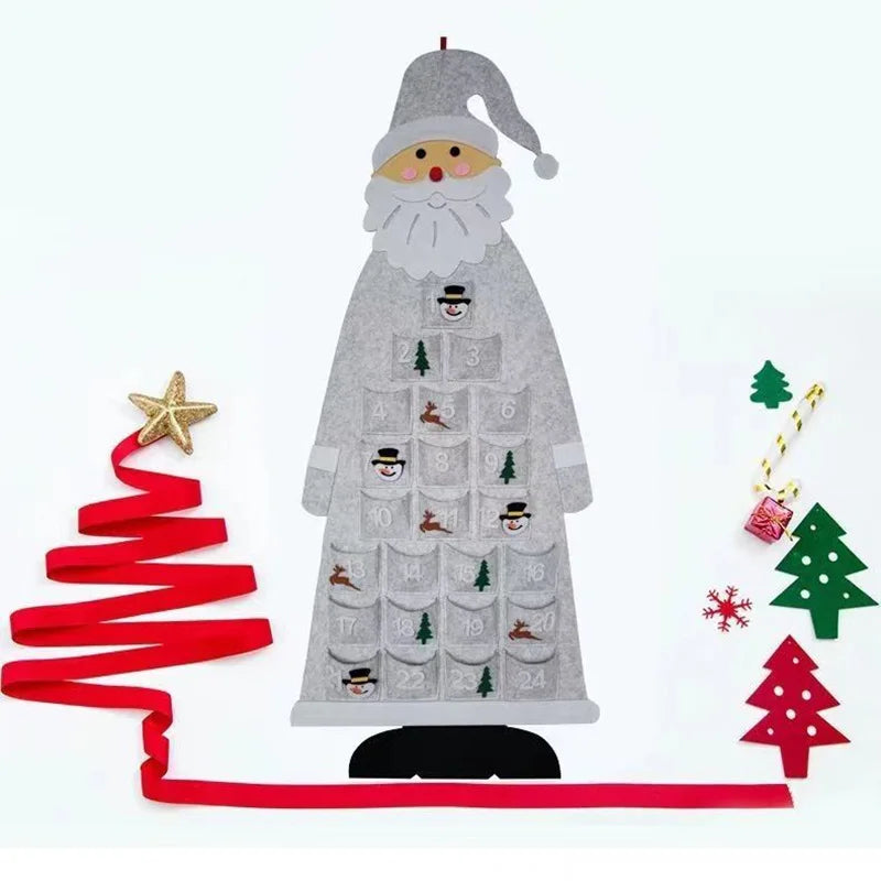 Visící adventní kalendář Santa