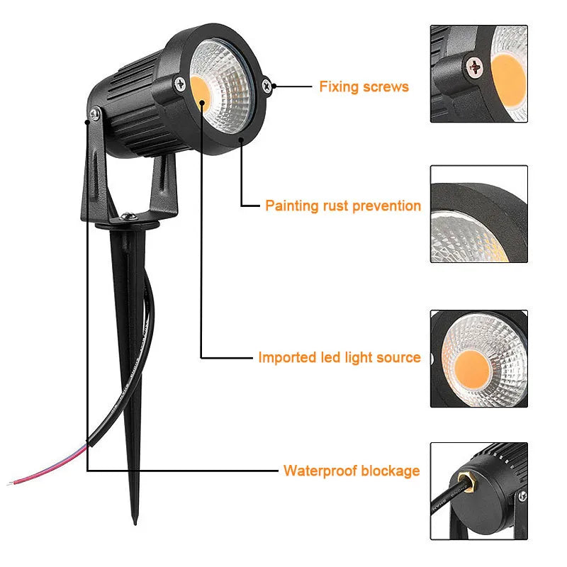 LED lampa na trávník