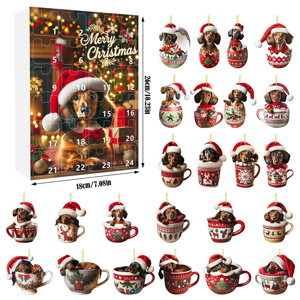 Adventní kalendář s jezevčíkem