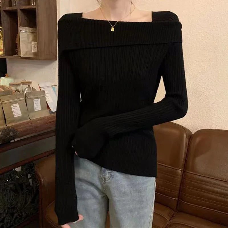 Dámský svetr off shoulder