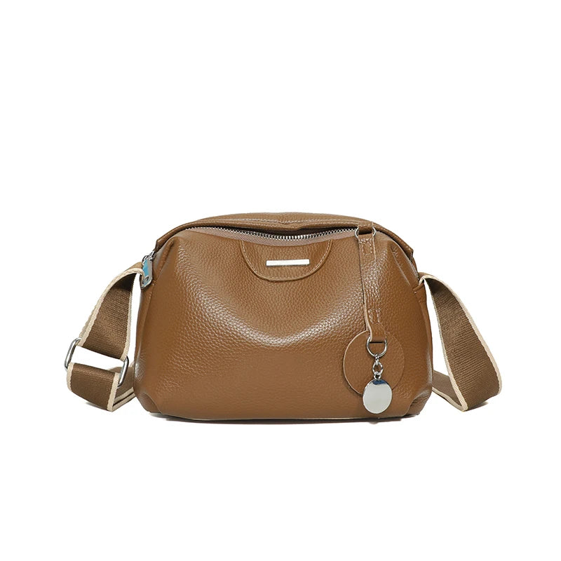 Dámská kožená crossbody kabelka