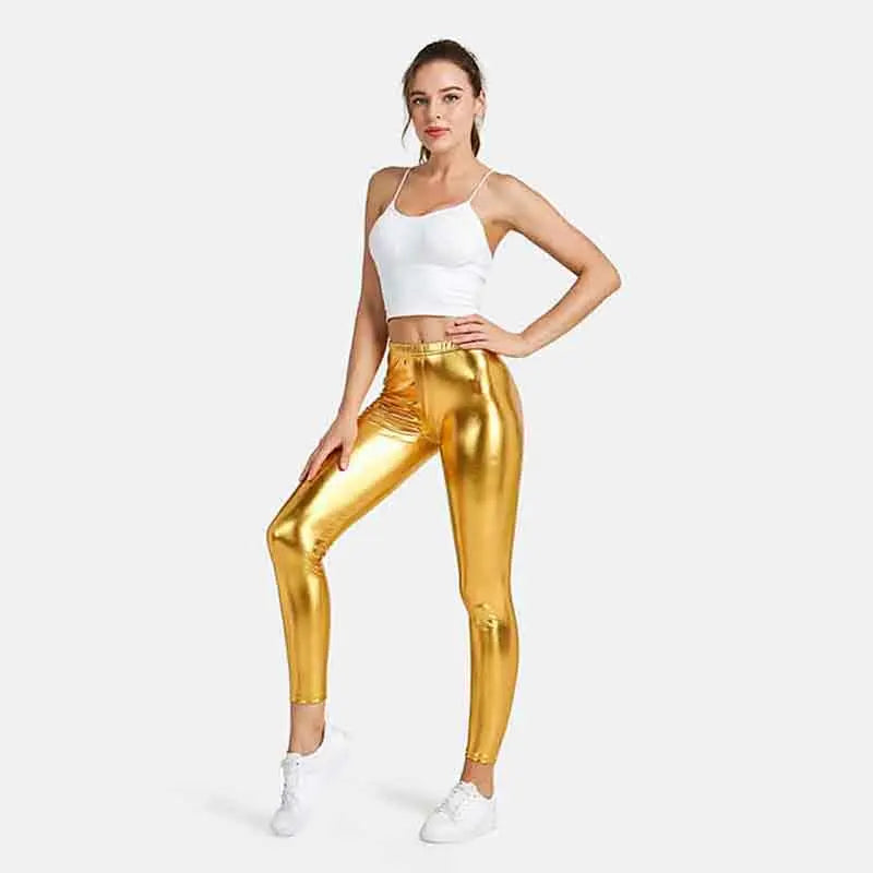 Dámské metalické legíny