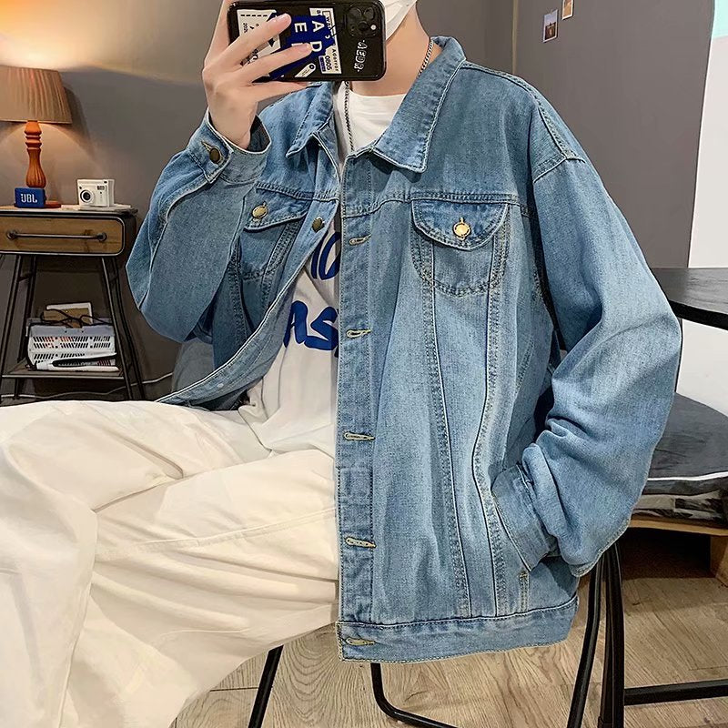 Pánská džínová oversized bunda